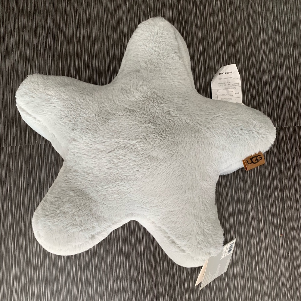 Gray UGG star pillow